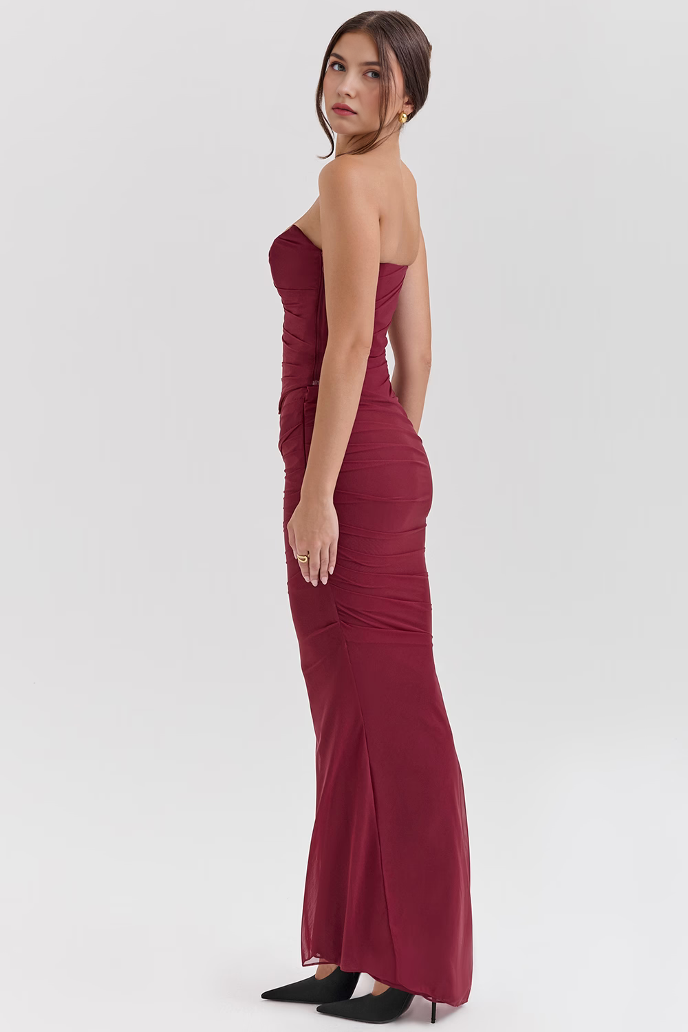 Ruched Choker Maxi Dress