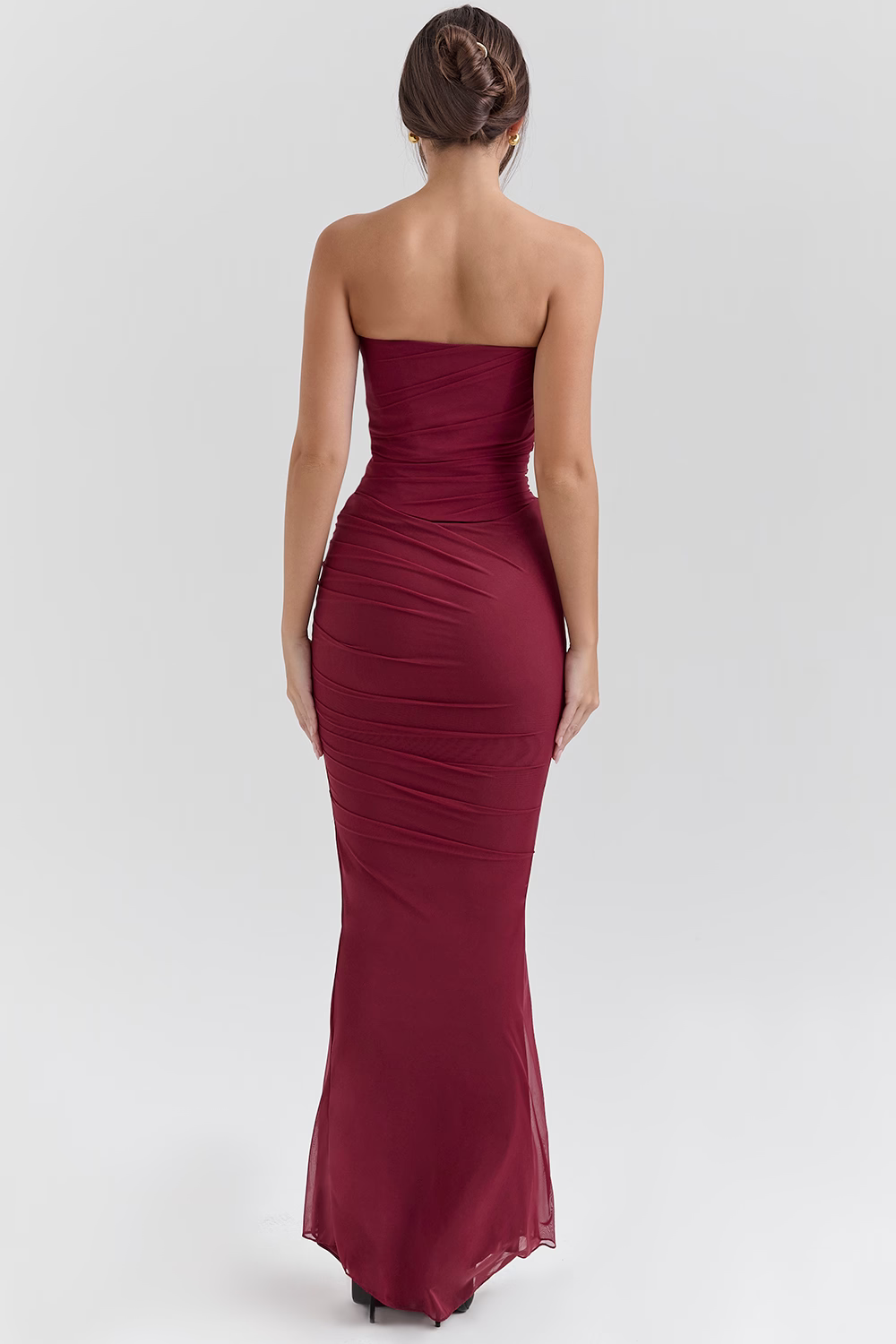 Ruched Choker Maxi Dress