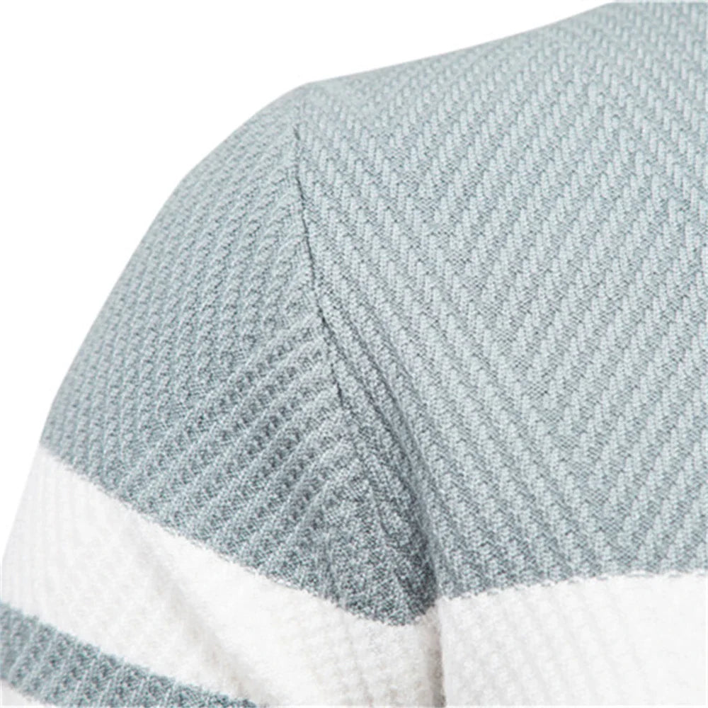 Striped Knit Crewneck Sweater