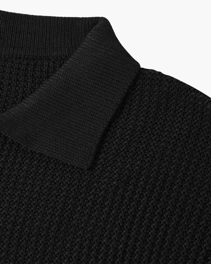 Cotton Knit Half-Zip Sweater