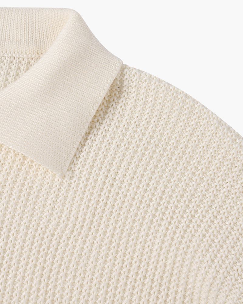 Cotton Knit Half-Zip Sweater