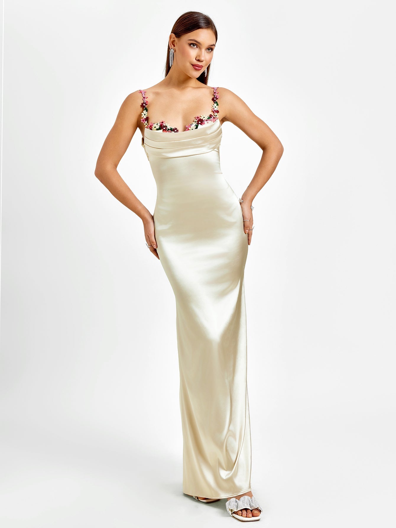 Satin Gown Maxi Dress