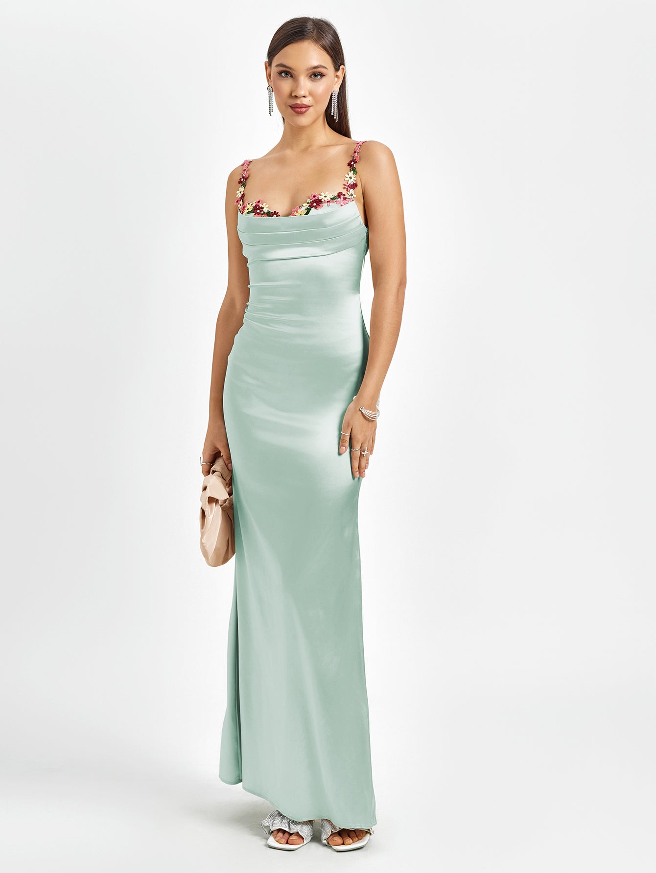 Satin Gown Maxi Dress
