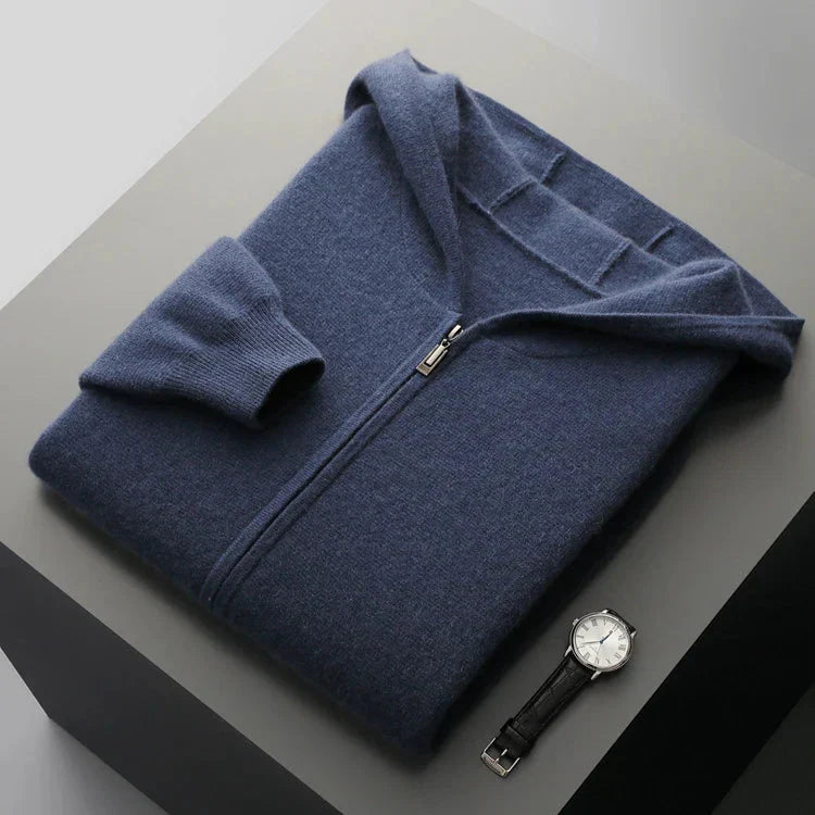 100% Cashmere Zip Hoodie