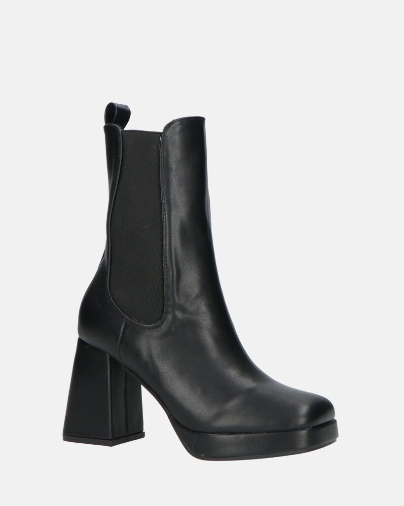 YUKI - Ankle Boots With Square Heel And Side Zipper