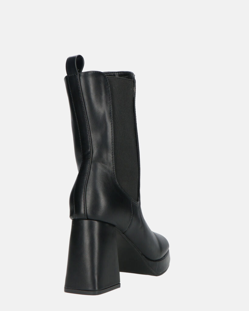 YUKI - Ankle Boots With Square Heel And Side Zipper