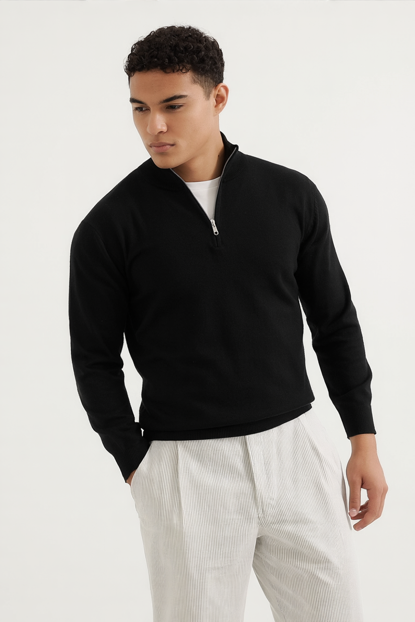 Essential Half-Zip Knit Sweater