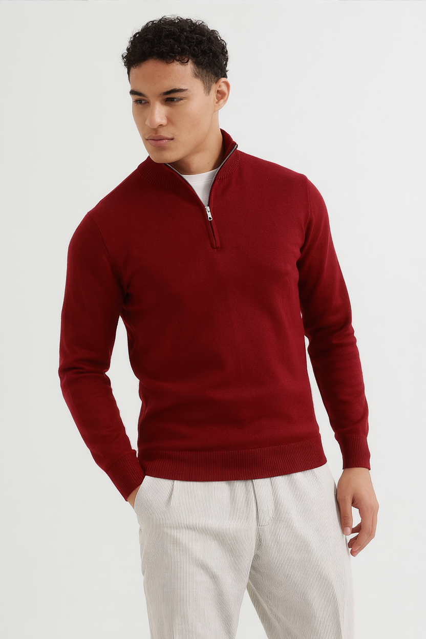 Essential Half-Zip Knit Sweater
