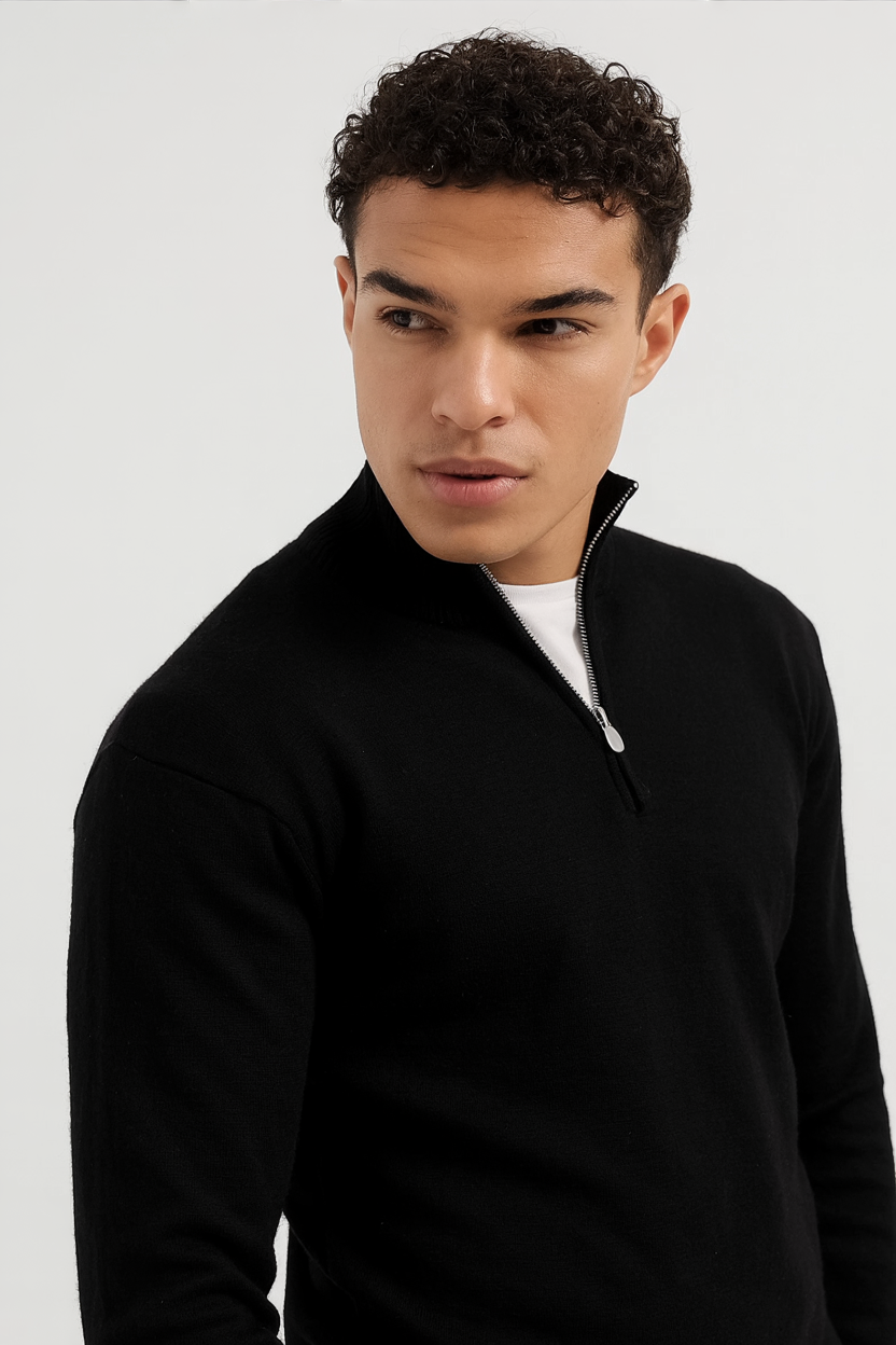Essential Half-Zip Knit Sweater