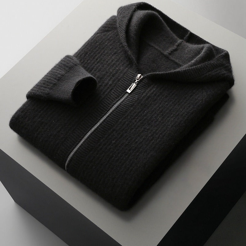 100% Merino Wool Zip Up Hoodie