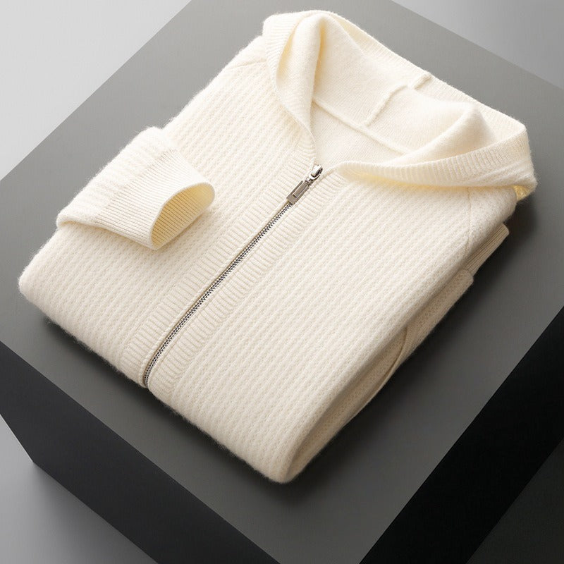 100% Merino Wool Zip Up Hoodie