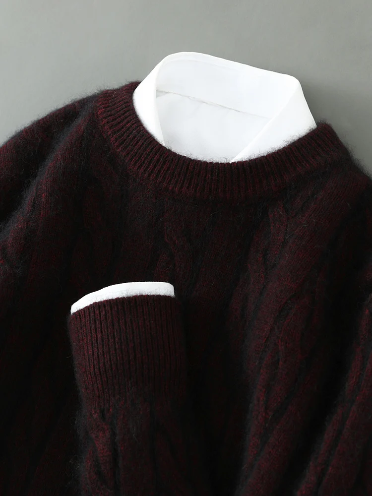 100% Cashmere Cable-Knit Sweater