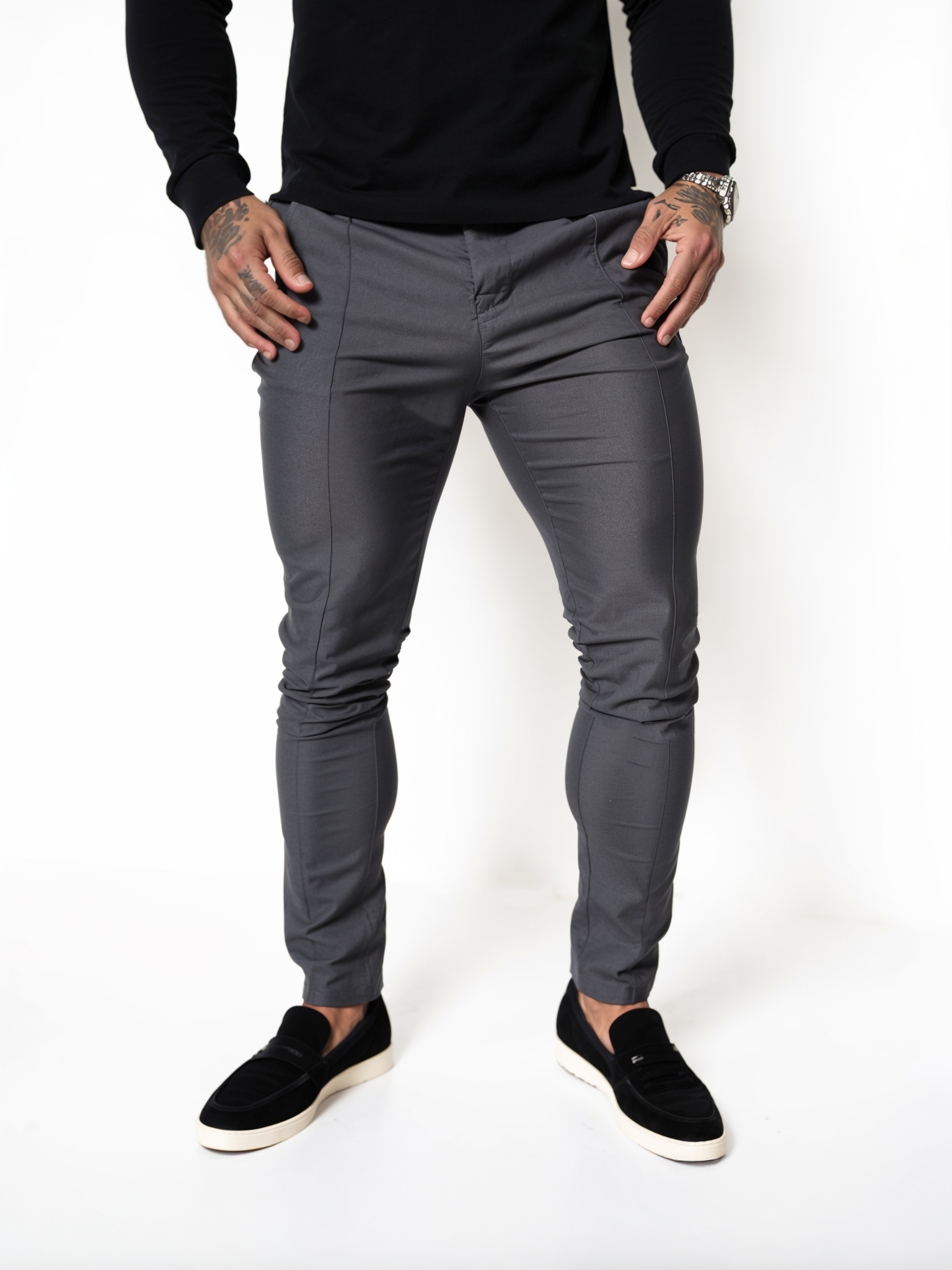 Wrinkle-Free Slim Fit Trousers
