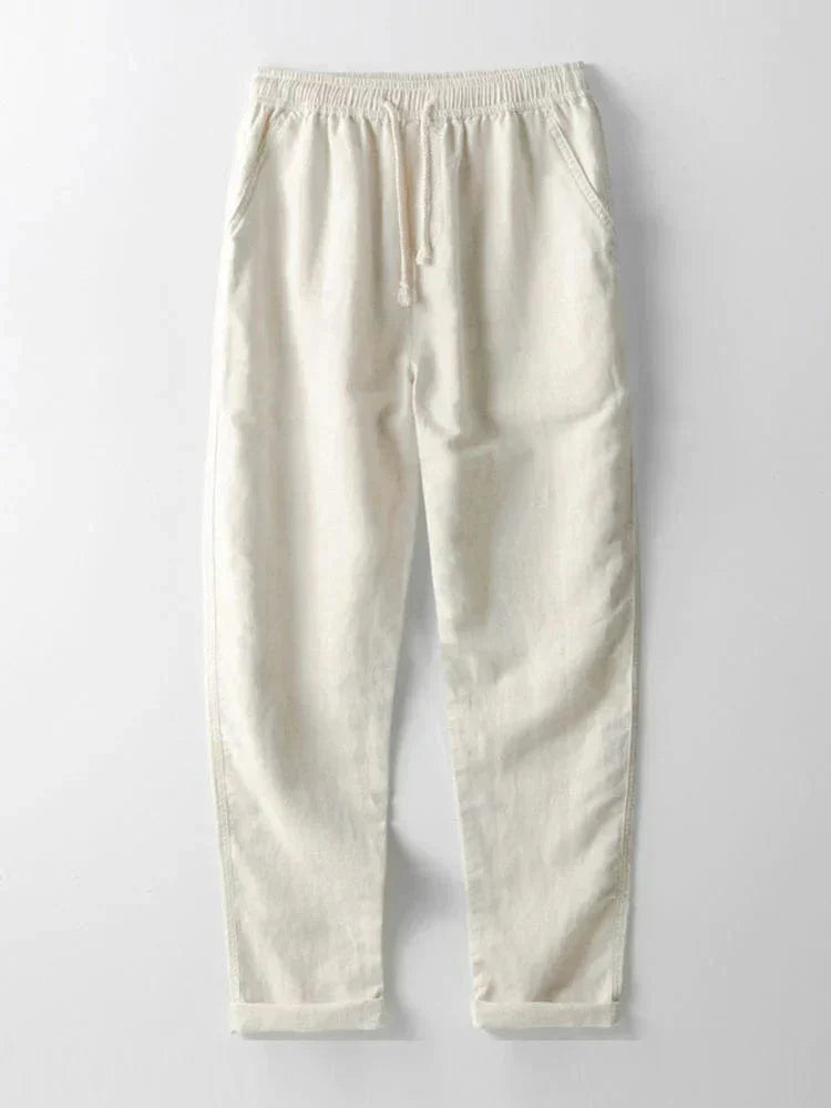 Textured Openwork Shirt and Relaxed Trousers Set