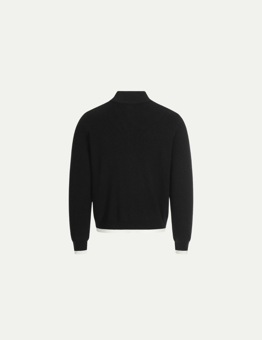 Wool-Cotton Blend Full-Zip Sweater