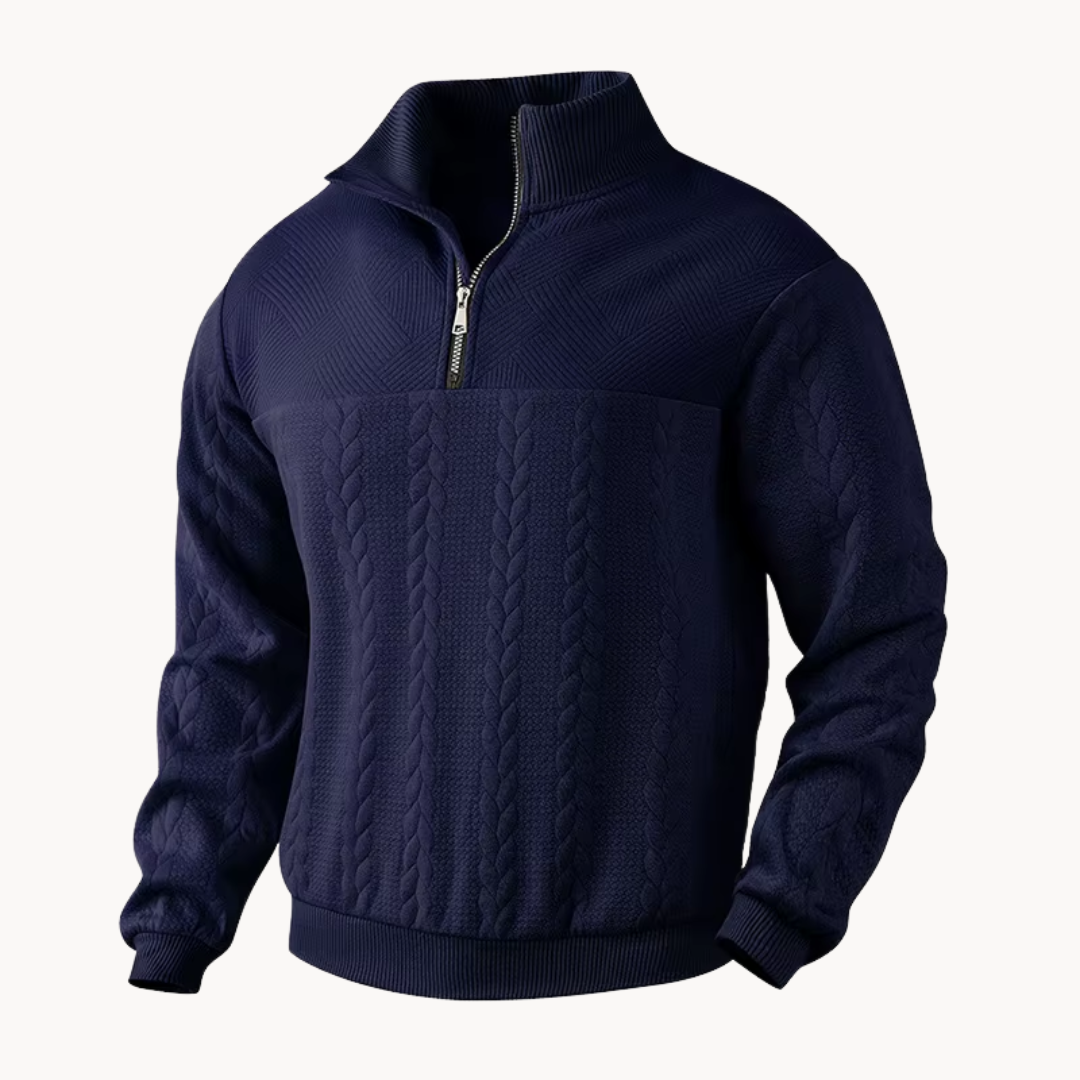 Cable Quarter Zip Pullover