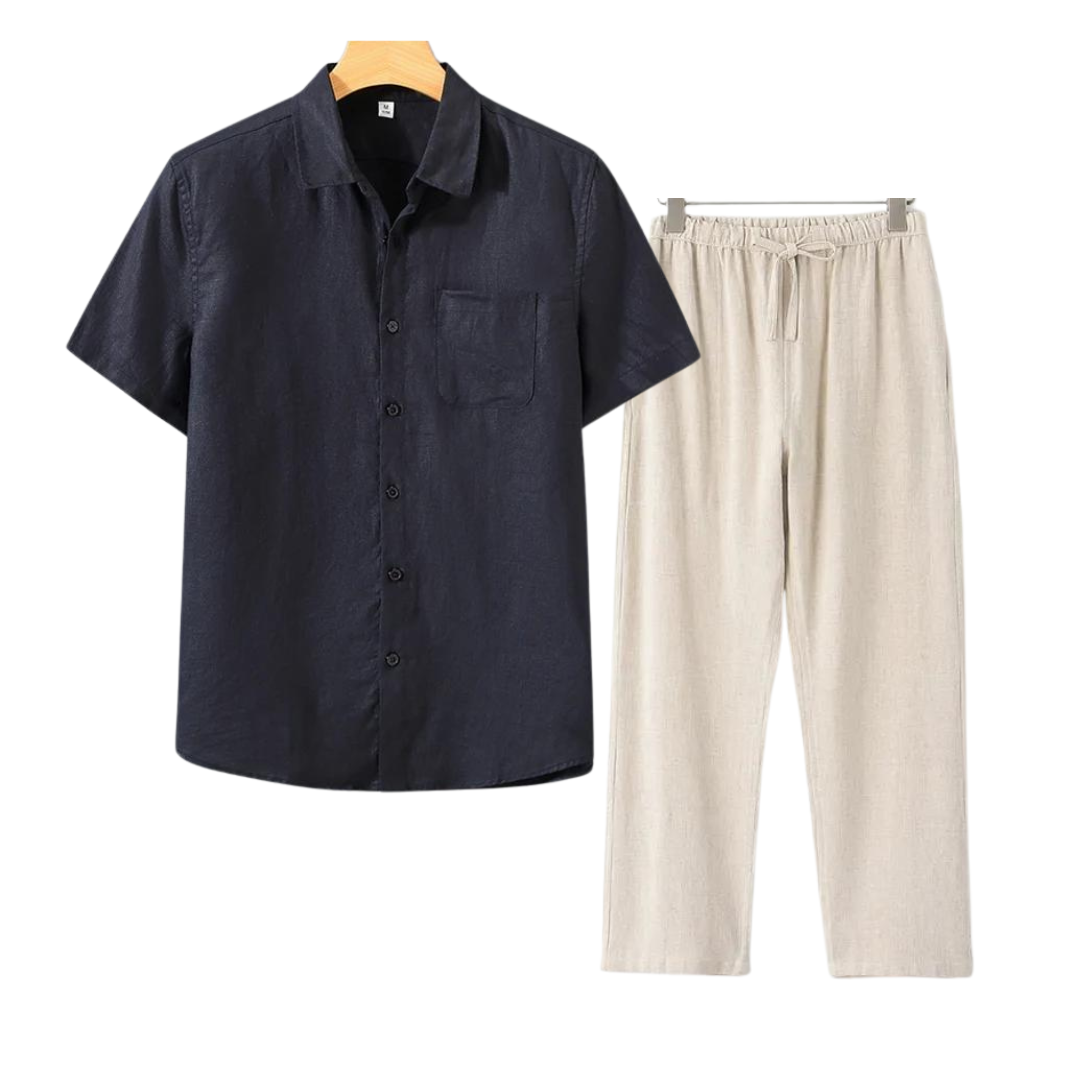 ÉCLAIR Linen Set (Short Sleeves)