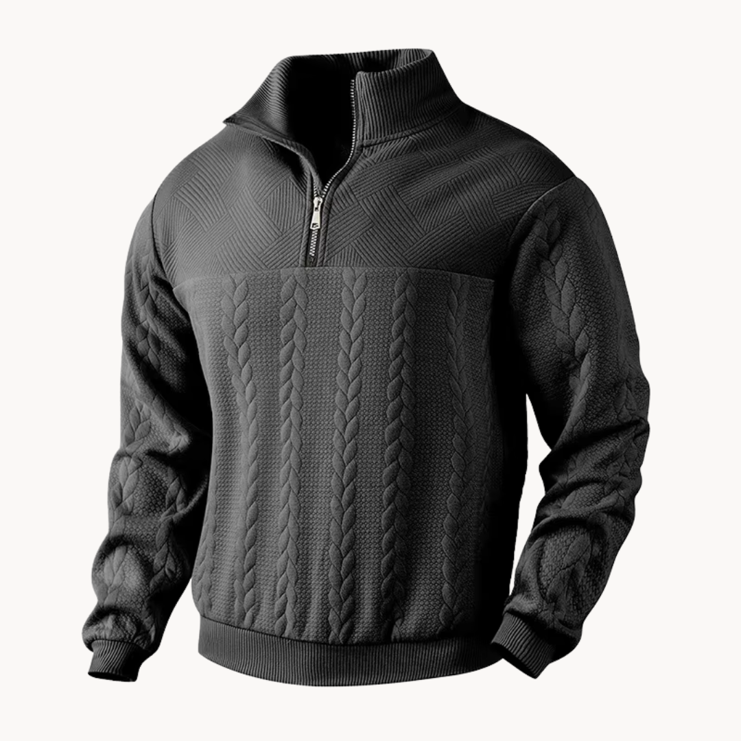 Cable Quarter Zip Pullover