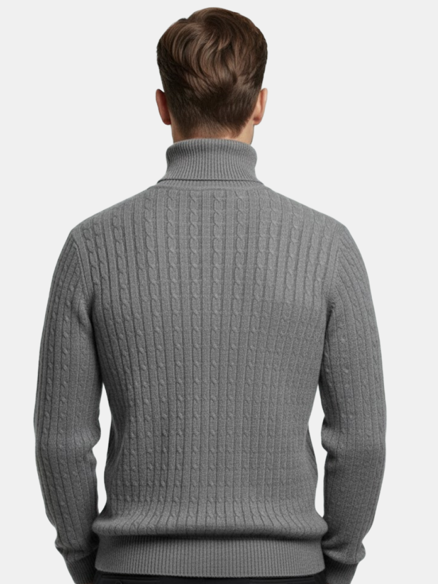 Cashmere Cable-Knit Turtleneck Sweater