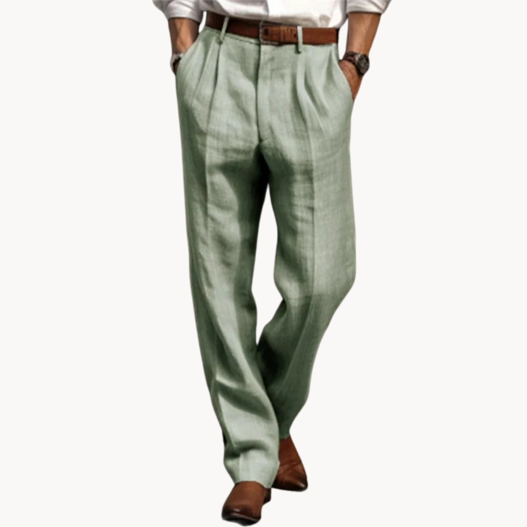 Leandro Relaxed Cotton Blend Trouser