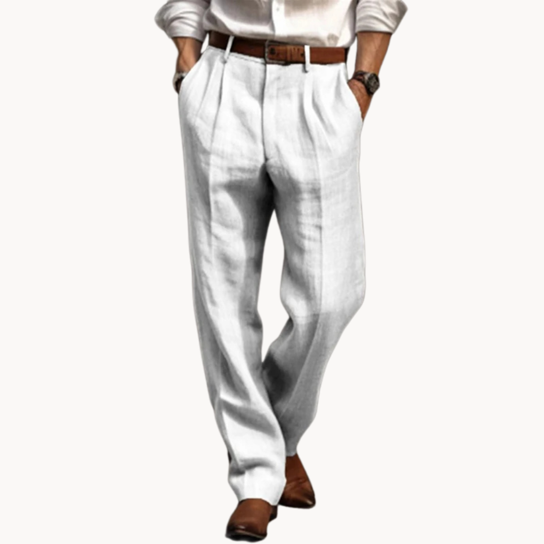 Leandro Relaxed Cotton Blend Trouser