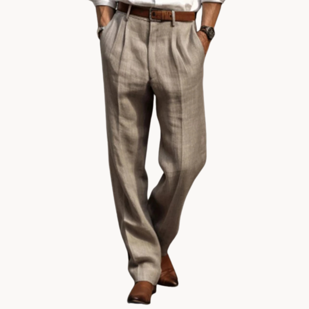 Leandro Relaxed Cotton Blend Trouser