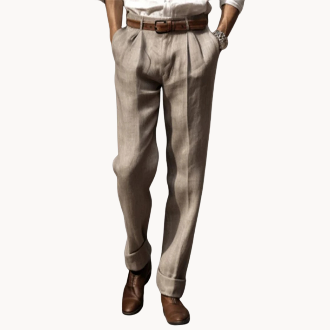 Leandro Relaxed Cotton Blend Trouser