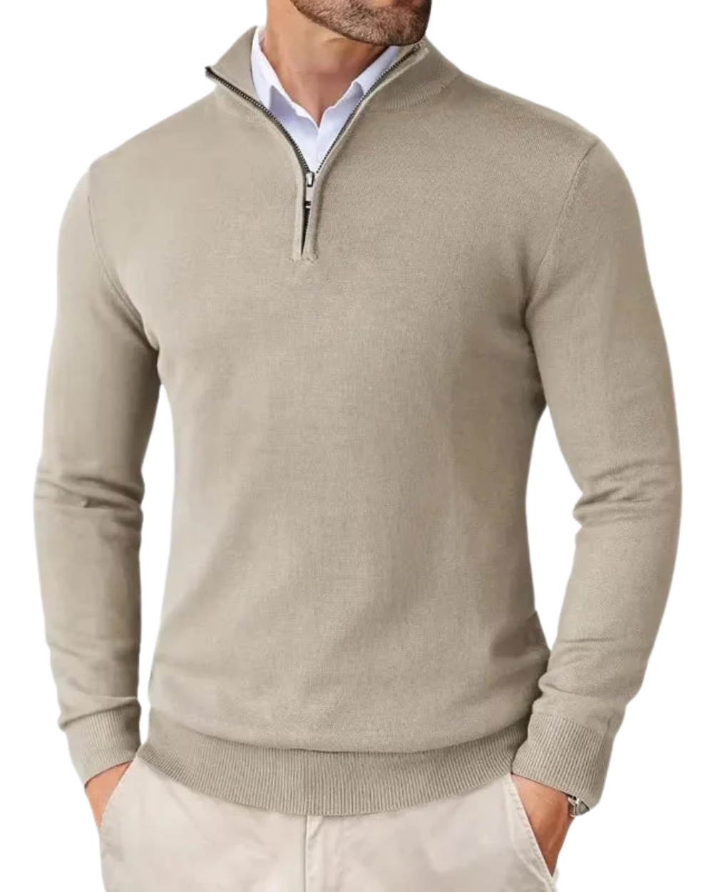 Heritage Half-Zip Cotton Knit Sweater