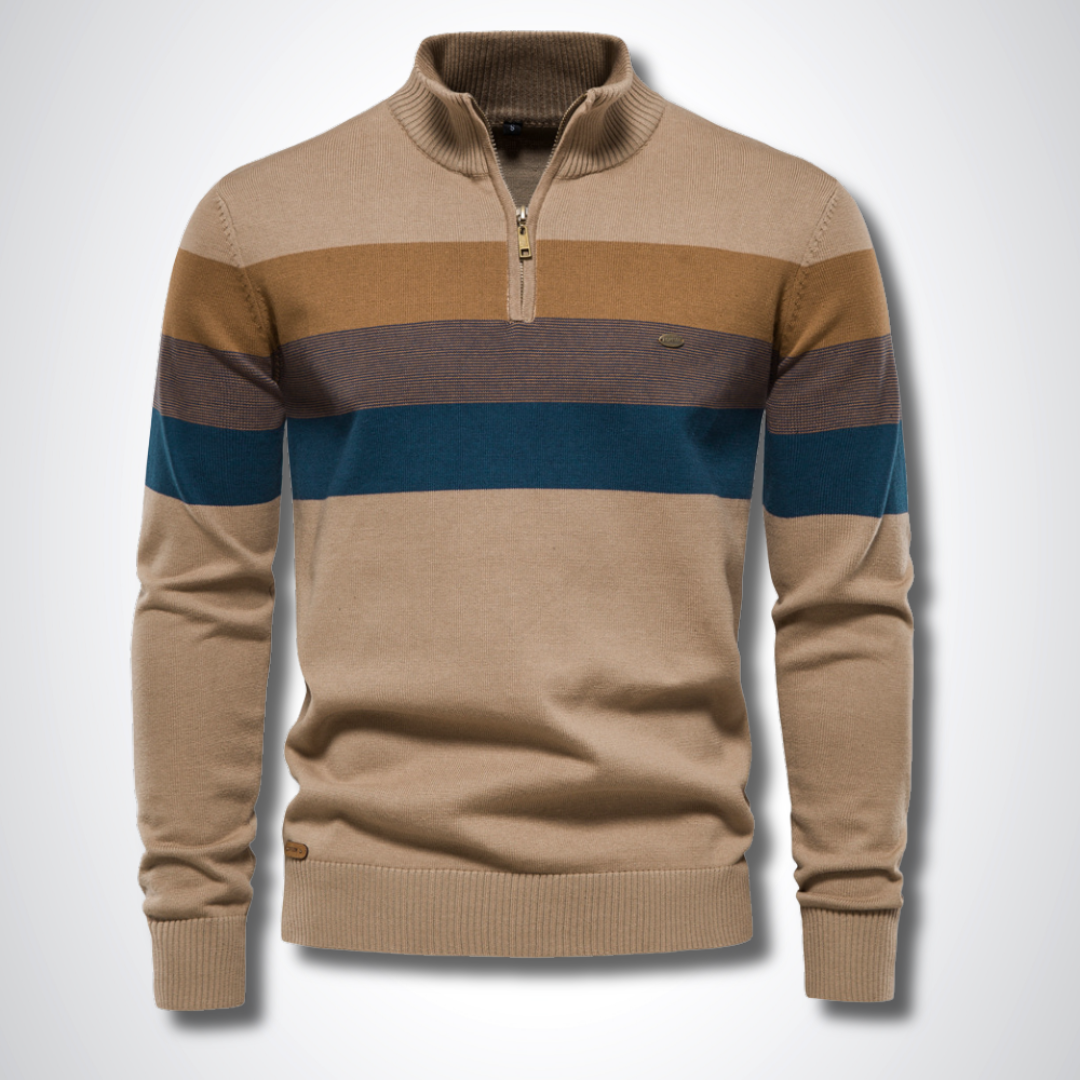Half-Zip Cotton Jumper