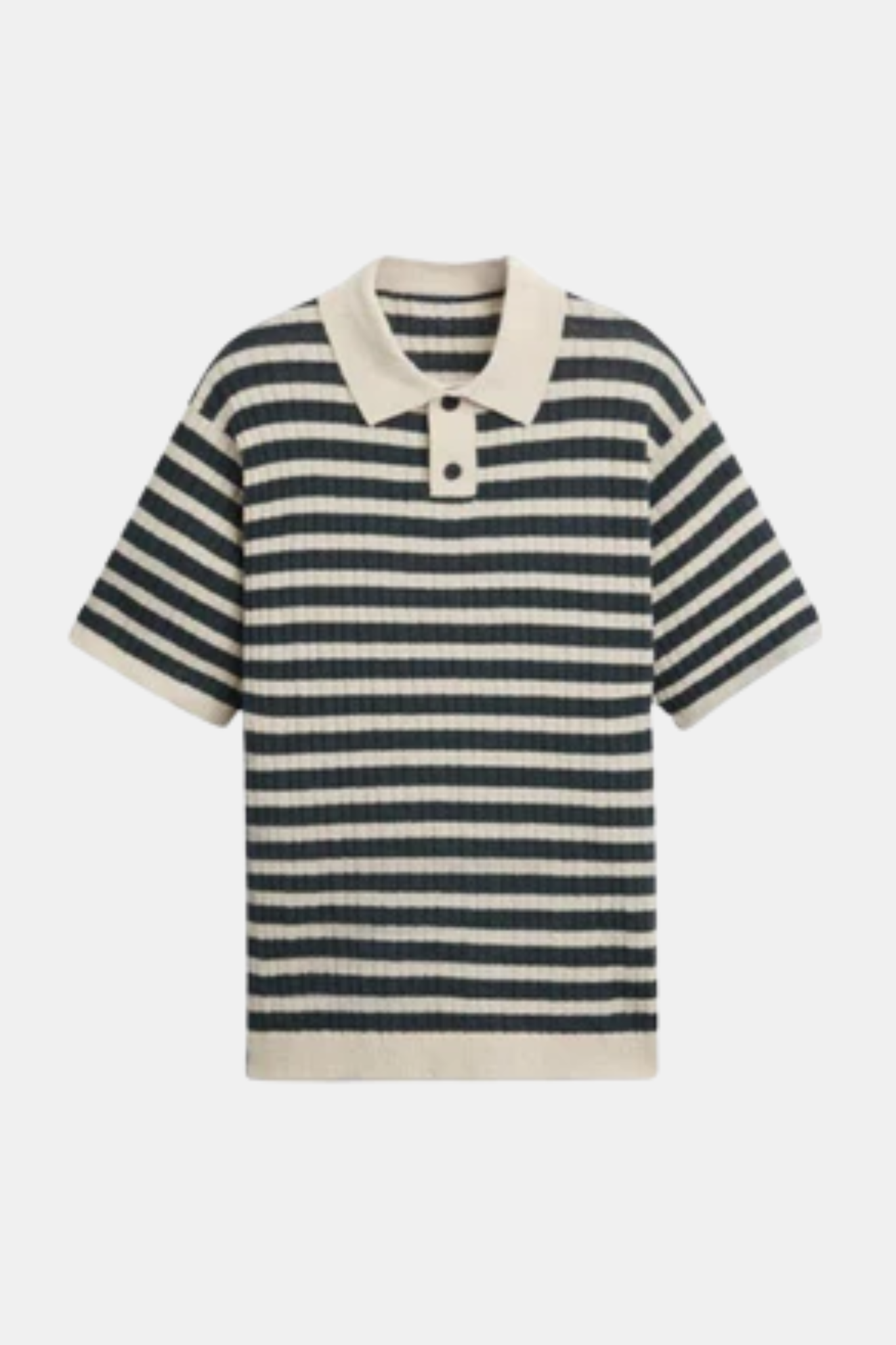 Knitted Striped Polo