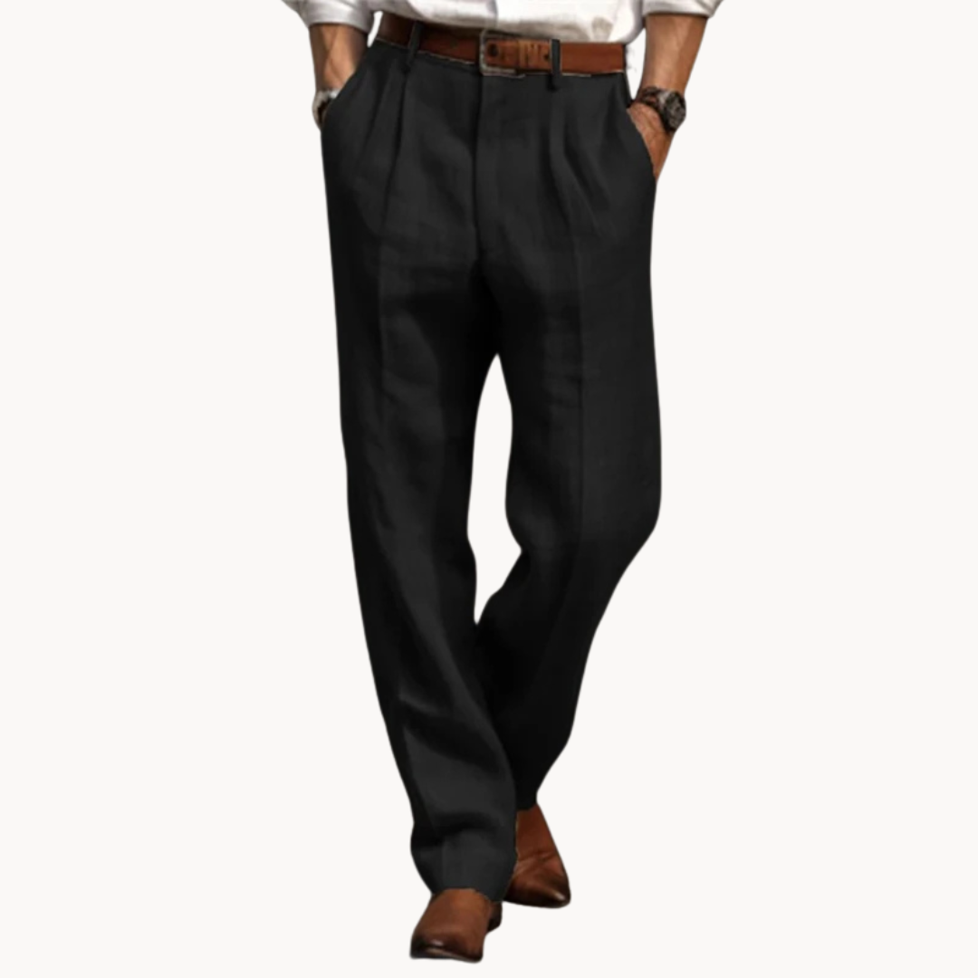 Leandro Relaxed Cotton Blend Trouser
