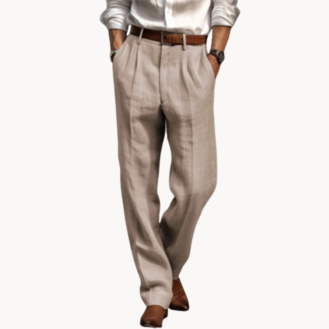 Leandro Relaxed Cotton Blend Trouser