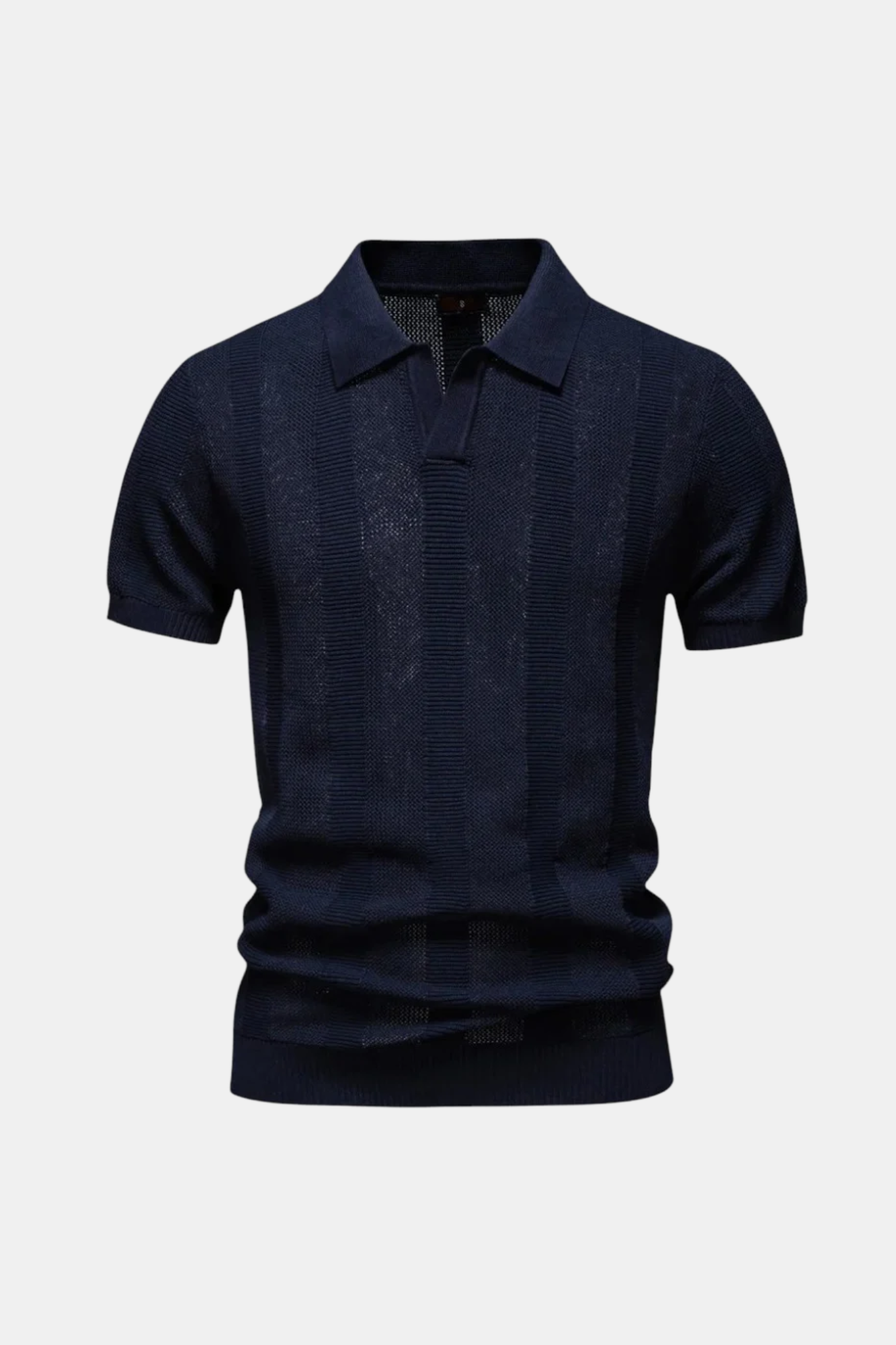 Textured Stripe Knit Polo