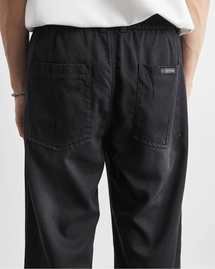 Loose Fit Jeans with Elastic Waistband