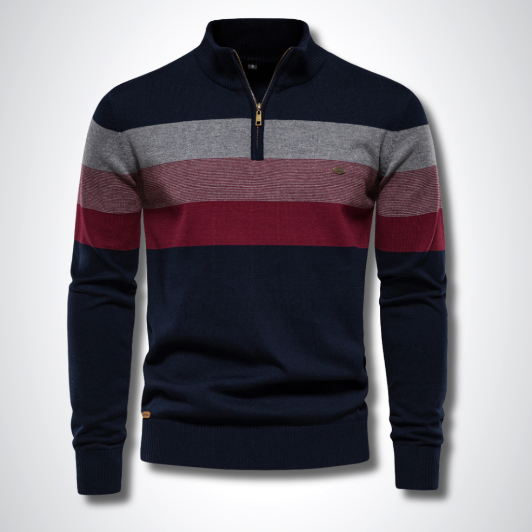 Half-Zip Cotton Jumper
