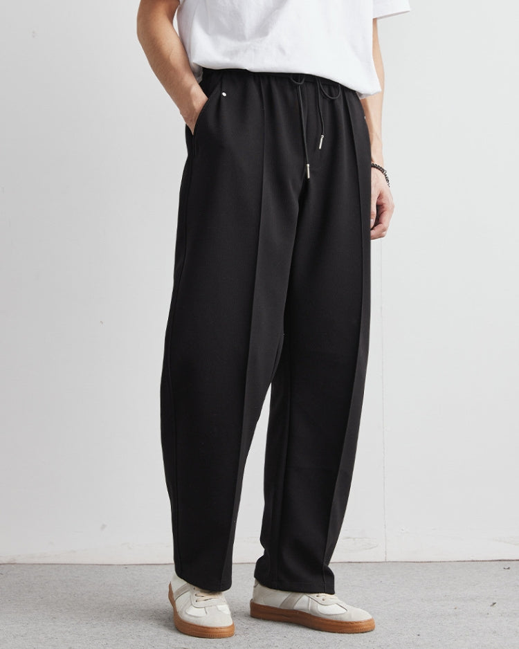 Soft Feel Straight-Leg Drawstring Pants