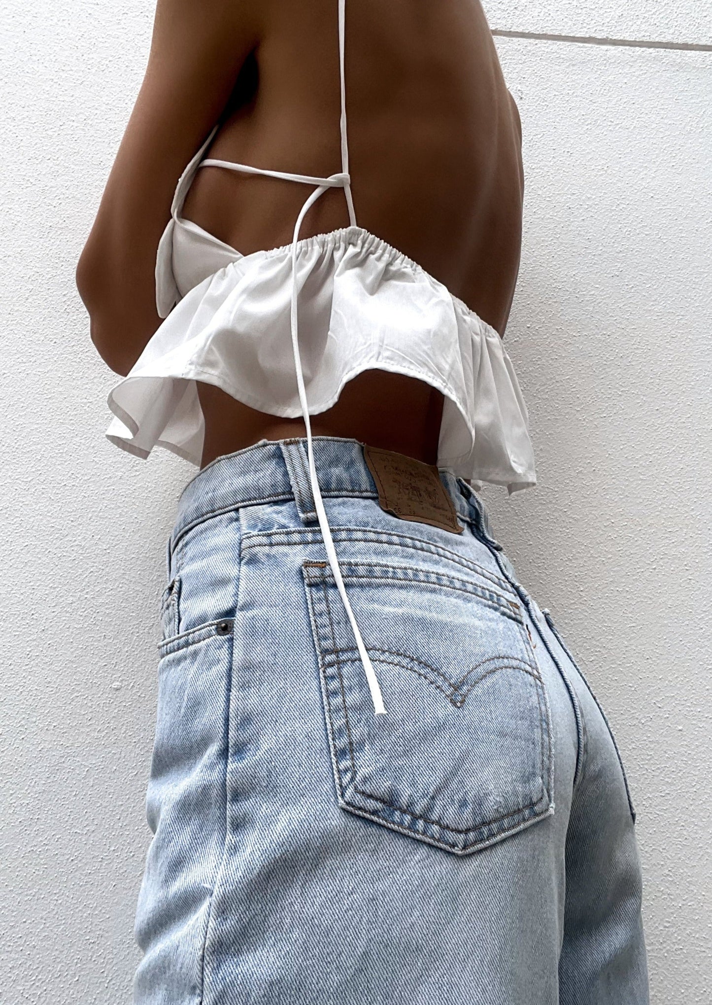 Cropped Top With Floral Applique