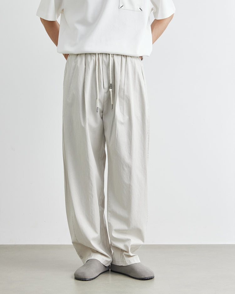 Tencel Jogger Pants with Fine Drawstrings and Loose Fit