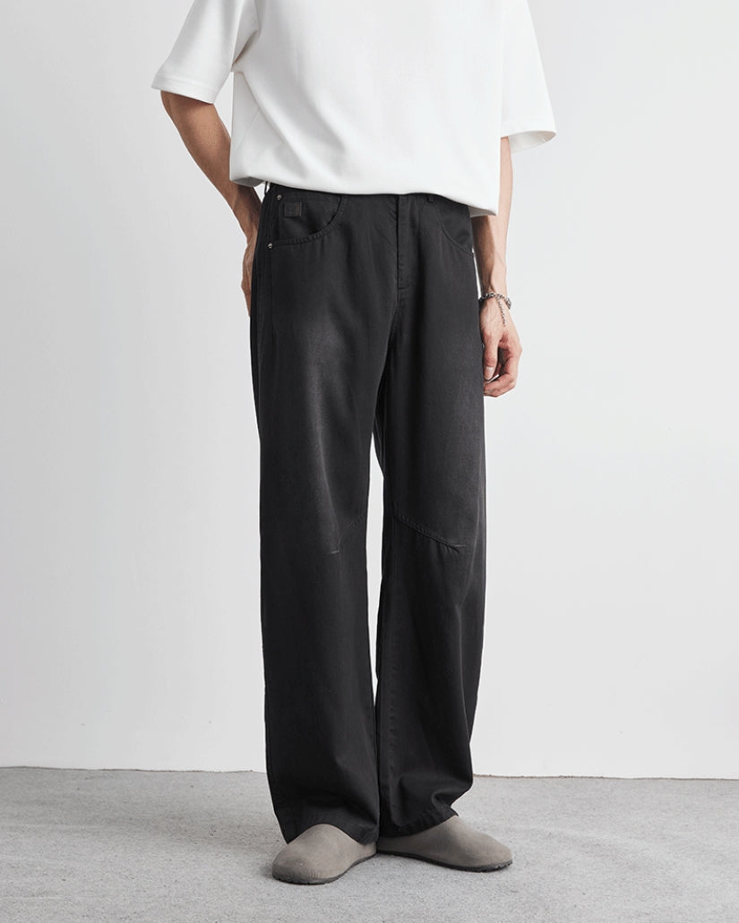 Loose Fit Jeans with Elastic Waistband