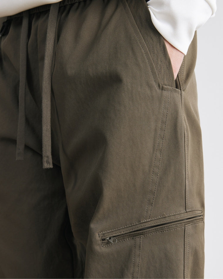 24/7 Relaxed Drawstring Waist Pants with Side Zippers
