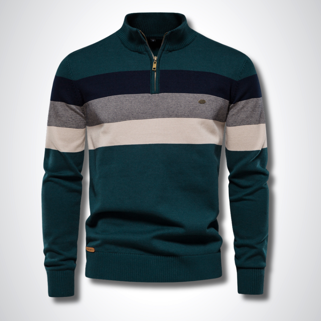 Half-Zip Cotton Jumper