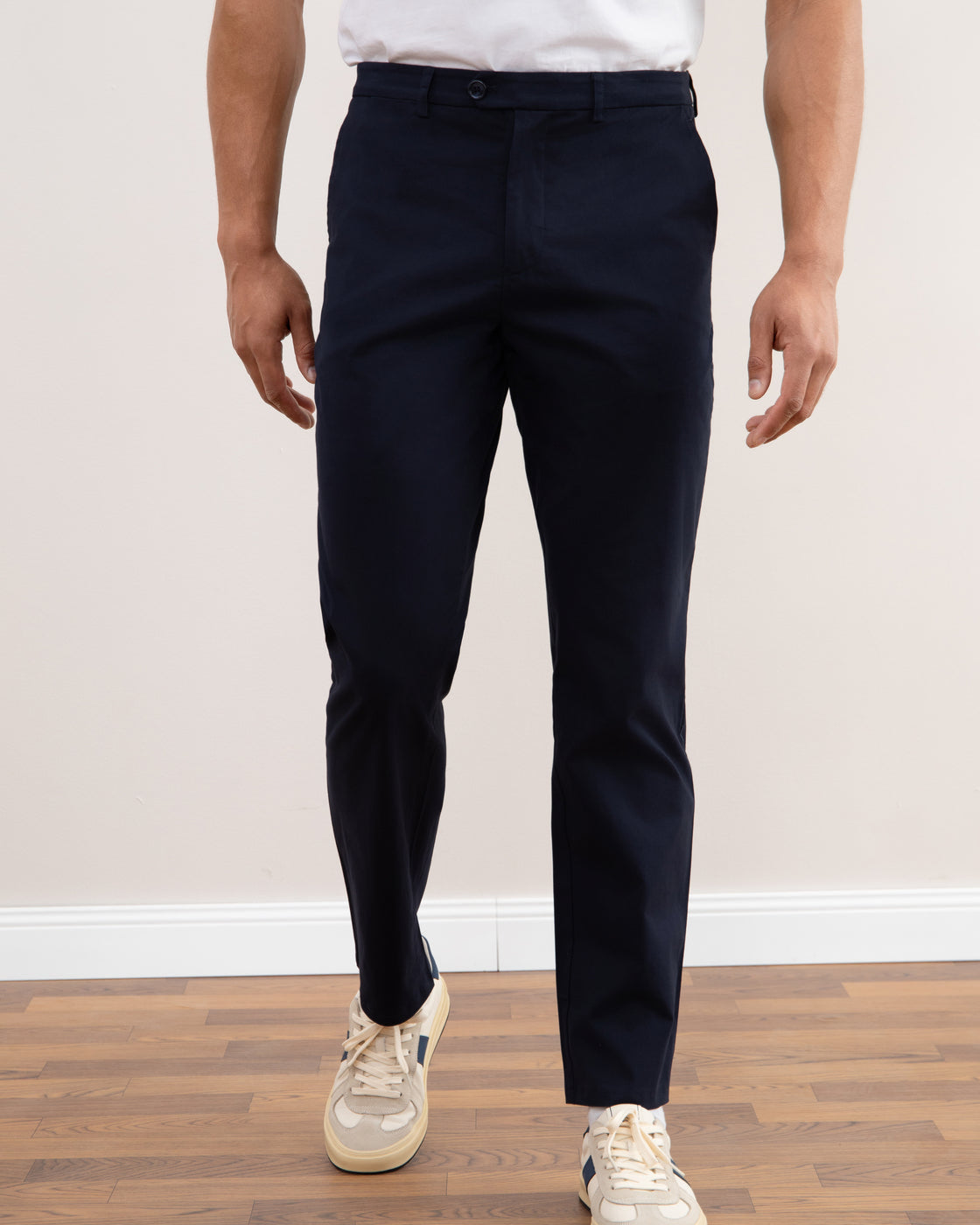 Navy Blue Straight Chinos