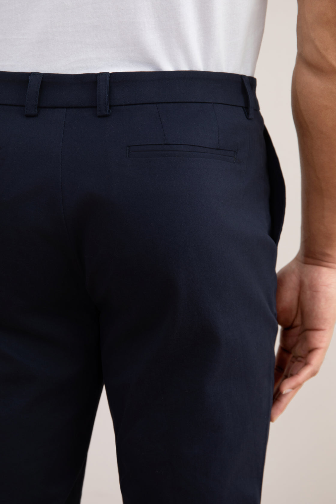 Navy Blue Straight Chinos