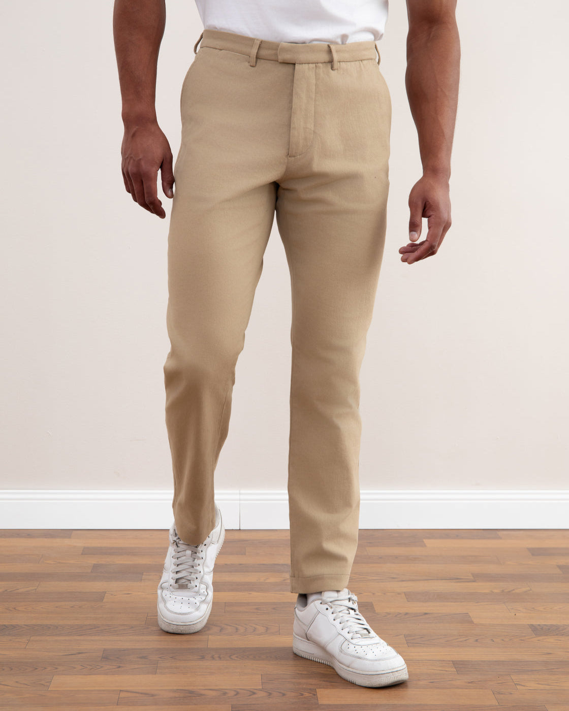 Straight Winter Trousers in Toasted Color