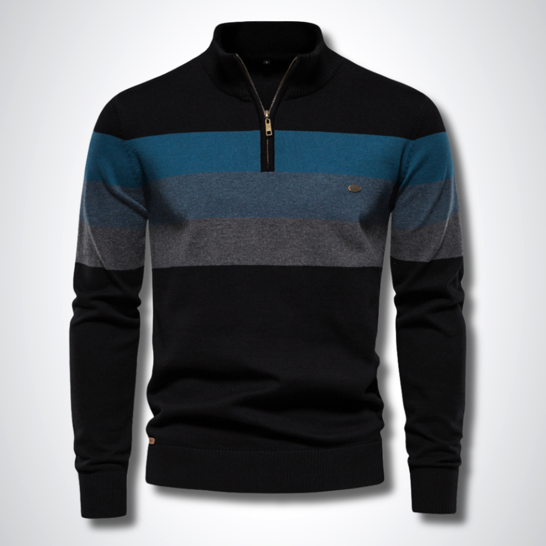 Half-Zip Cotton Jumper