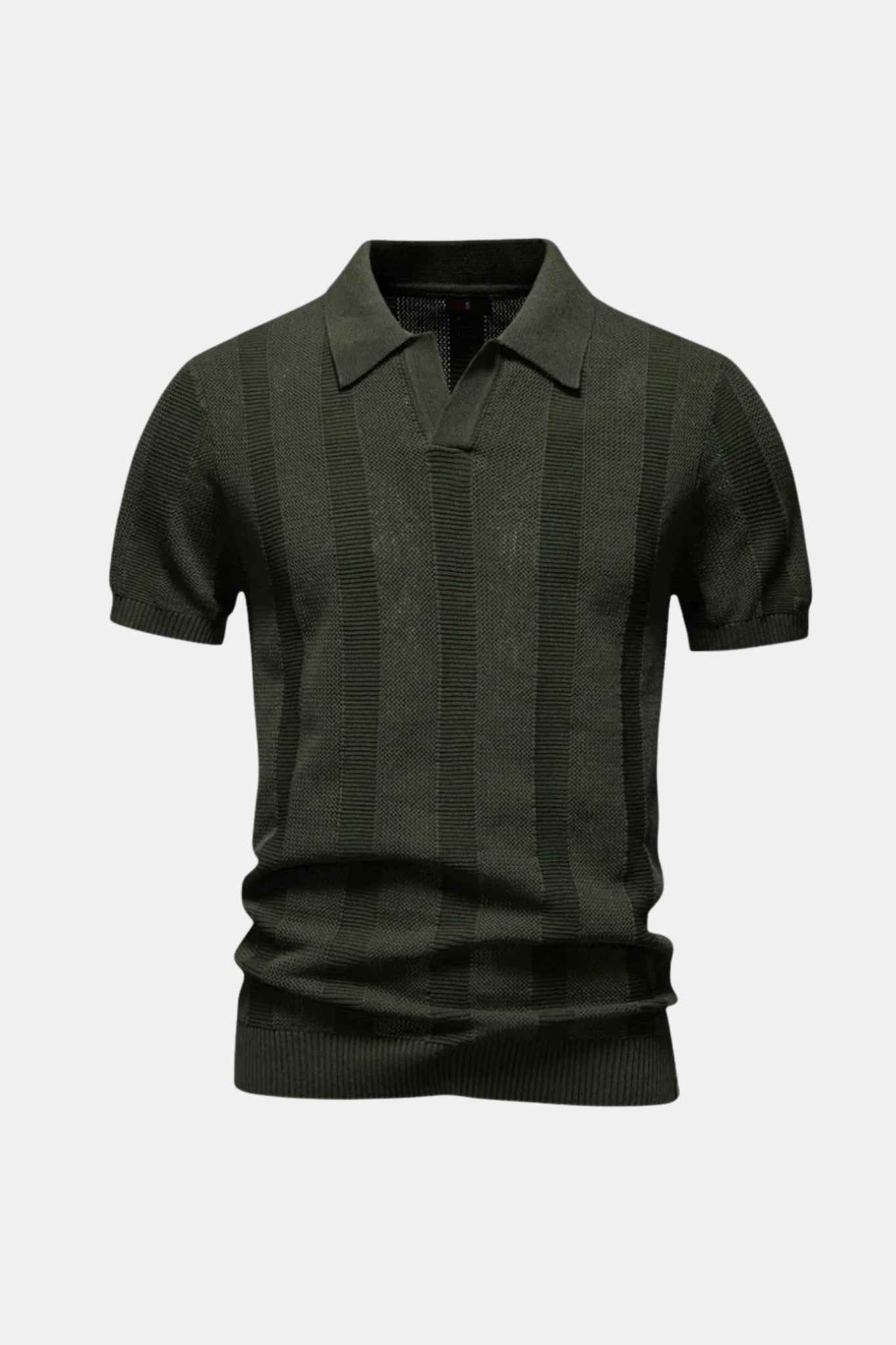 Textured Stripe Knit Polo