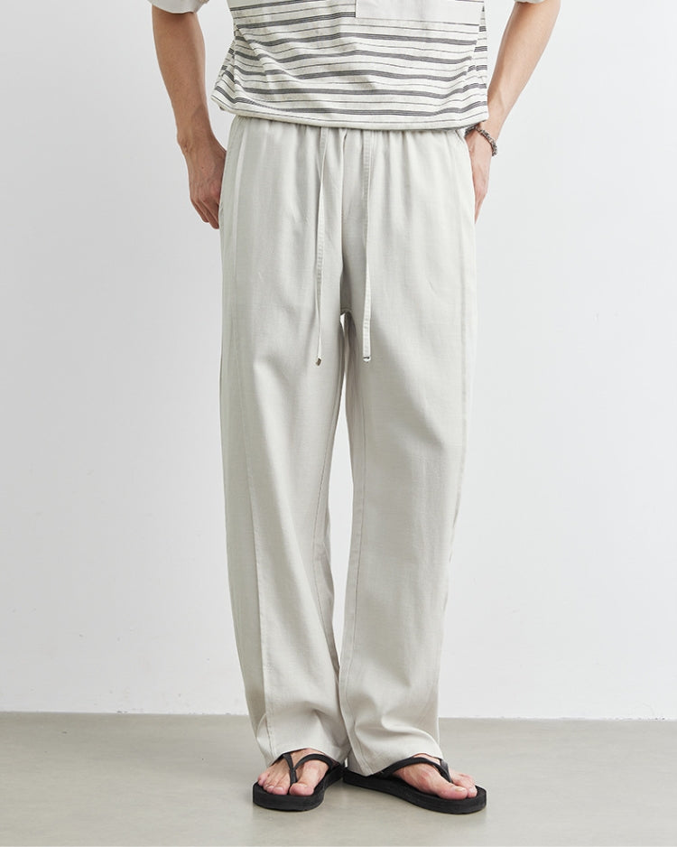 Wide Waist Linen Pants