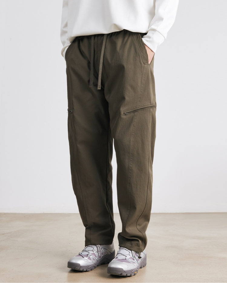 24/7 Relaxed Drawstring Waist Pants with Side Zippers