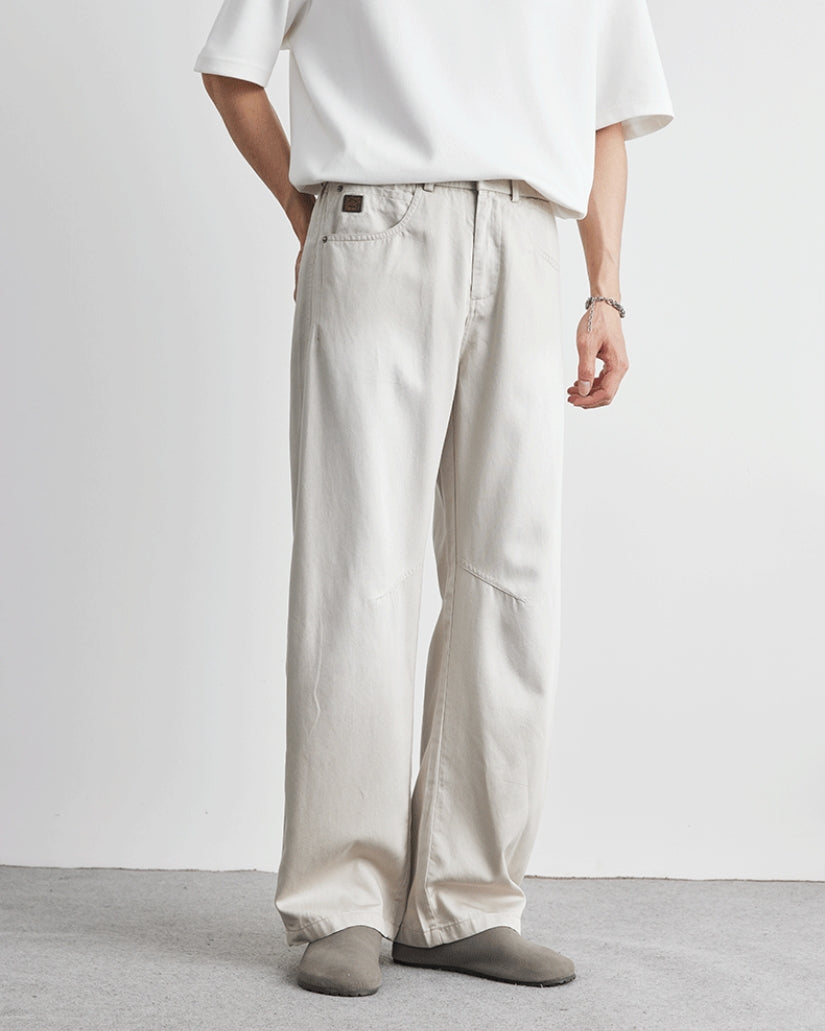 Loose Fit Jeans with Elastic Waistband
