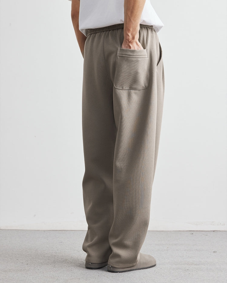 Soft Feel Straight-Leg Drawstring Pants